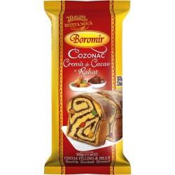 Cozonac Boromir, Crema de Cacao si Rahat, Cantitate 500 g