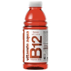 Bautura Racoritoare Merlin's Vitamin Aqua B+ Focus, 0.6 l, Mere si Zmeura, Apa cu Vitamine, Apa cu Vitamine si Minerale, Bautura cu Adaos de Vitamine, Bautura cu Adaos de Minerale, Bautura Racoritoare Merlin