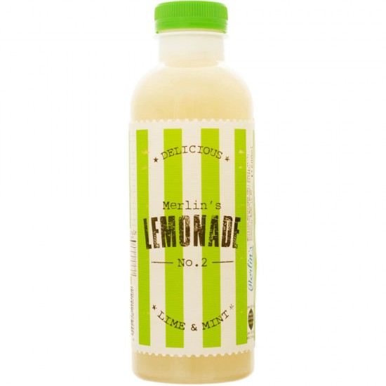 Limonada Merlin's No.2, 600 ml, cu Menta si Lime, Limonada, Limonada in Sticla, Limonada la Sticla, Limonada Merlin's, Merlin's No.2 Limonada, Bautura Racoritoare, Bautura Racoritoare cu Lamaie, Limonada cu Gust de Lamaie, Limonada Aroma de Lamaie