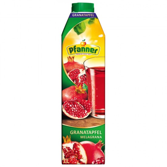 Suc de Rodie Pfanner, 1 L, Suc Natural de Rodie, Suc din Fructe, Suc din Fructe Exotice, Suc la 1L, Suc Neacidulat, Suc de Fructe Neacidulat, Suc Necarbonatat