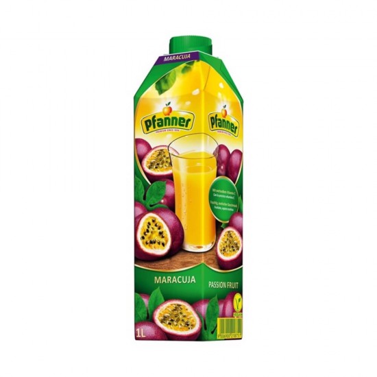 Suc de Maracuja Pfanner, 1 L, Suc Natural de Maracuja, Suc din Fructe, Suc din Fructe Exotice, Suc la 1L, Suc Neacidulat, Suc de Fructe Neacidulat, Suc Necarbonatat
