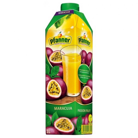 Suc de Maracuja Pfanner, 1 L, Suc Natural de Maracuja, Suc din Fructe, Suc din Fructe Exotice, Suc la 1L, Suc Neacidulat, Suc de Fructe Neacidulat, Suc Necarbonatat