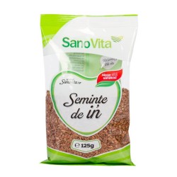 Seminte de In Sano Vita, 125g,  Seminte Sanatoase Ieftine, Seminte pentru Salate, Seminte Naturale, Punga de Seminte Sano-Vita, Punga de In pentru Salate