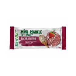 Mini Rondele din Orez cu Glazura de Capsuni Sano Vita, 24g, Rondele Dulci, Rondele Orez, Rondele Orez Sano Vita, Rondele Mini Orez, Rondele Mini din Orez, Rondele Orez cu Glazura de Capsuni, Mini Rondele Orez cu Capsuni
