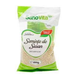 Seminte de Susan Decorticat  Sano Vita, 100g, Seminte Sanatoase, Seminte pentru Panificatie, Seminte Naturale, Punga de Seminte Sano-Vita, Punga de Susan pentru Mancare