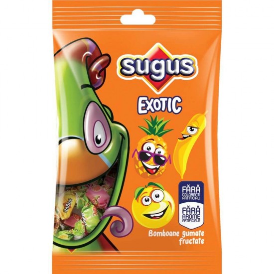 Bomboane Gumate Sugus Exotic, 400 g, cu Aroma de Fructe Exotice, Bomboane Gumate Fructate Sugus, Bomboane Gumate Moi Sugus Exotic, Bomboane Gumate cu Aroma de Fructe Exotice, Bomboane Gumate cu Fructe Exotice