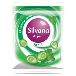 Dropsuri Silvana cu Aroma de Menta, 75 g, Bomboane cu Menta, Dropsuri cu Menta, Bomboane Menta, Dropsuri Menta, Bomboane Silvana, Bomboane Mentolate, Dropsuri Mentolate, Bomboane Aroma de Menta