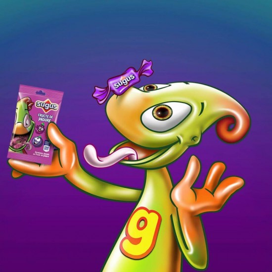 Bomboane Gumate Sugus Fructe de Padure, 80 g, Bomboane Gumate Fructate Sugus, Bomboane Gumate Moi Sugus Fructe de Padure, Bomboane Gumate cu Aroma de Fructe de Padure, Bomboane Gumate cu Fructe de Padure