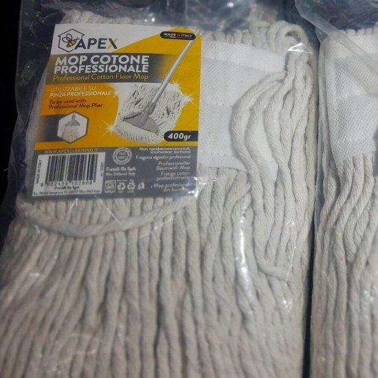 Rezerva Mop Apex, Bumbac, 400 g, pentru Mop Pliant Profesional