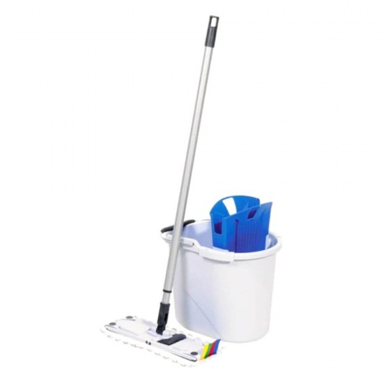 Galeata Mop cu Storcator VILEDA Ultra Speed Mini Starter Kit, Mov Pal, Galeata Curatenie, Galeata pentru Mop, Galeti cu Storcator si Mop Plat, Galeata pentru Uz Casnic, Galeata cu Storcator si Mop, Galeti cu Mop Plat