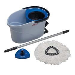 Galeata Mop cu Storcator VILEDA Ultra Spin Starter Kit, Mov Pal/Albastru, Galeata Curatenie, Galeata pentru Mop, Galeti cu Storcator si Mop, Galeata pentru Uz Casnic, Galeata cu Storcator si Mop, Galeti cu Mop