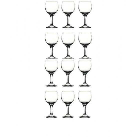 Set 12 Pahare din Sticla Incolora 225 ml, Pasabahce Bistro, pentru Vin Alb, cu Picior, Pahare Vin Alb, Pasabahce Pahare, Pahare Bistro, Pahare cu Picior, Pahare Vin Alb cu Picior