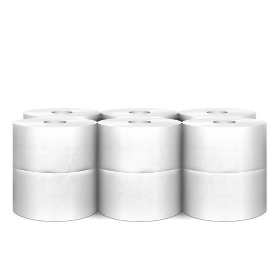 Hartie Igienica Mini Jumbo, Culoare Alba in 2 Straturi, 12 Role / Bax, 285 gr, 100m, Rola Hartie Igienica, Hartie pentru Toaleta, Hartie Igienica Toaleta, Hartie Igienica la Rola, Hartie de Toaleta, Bax Hartie Igienica