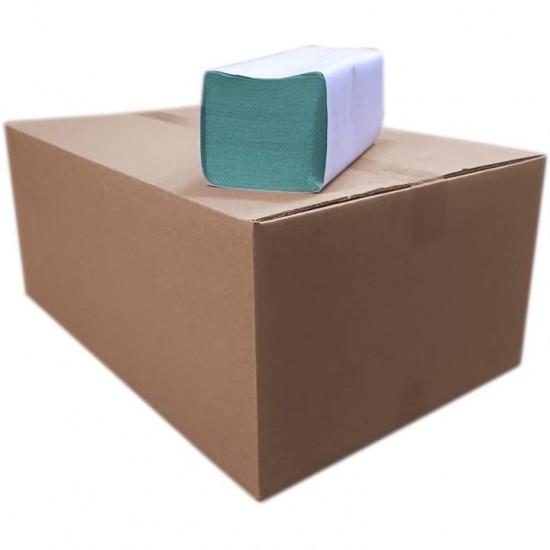 20 Pachete Prosoape Hartie Pliate, 250 Foi/Pachet, 25x21 cm, 1 Strat, Verde, Servetele Verzi Reciclate, Prosoape Unica Folosinta, Prosoape Hartie si Servetele, Prosoape de Hartie Absorbante, Prosoape Hartie pentru Dispensere, Prosoape din Hartie
