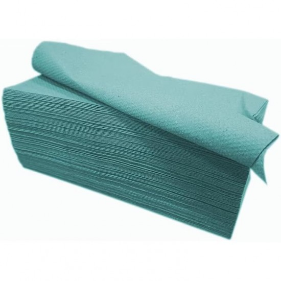 20 Pachete Prosoape Hartie Pliate, 250 Foi/Pachet, 25x21 cm, 1 Strat, Verde, Servetele Verzi Reciclate, Prosoape Unica Folosinta, Prosoape Hartie si Servetele, Prosoape de Hartie Absorbante, Prosoape Hartie pentru Dispensere, Prosoape din Hartie