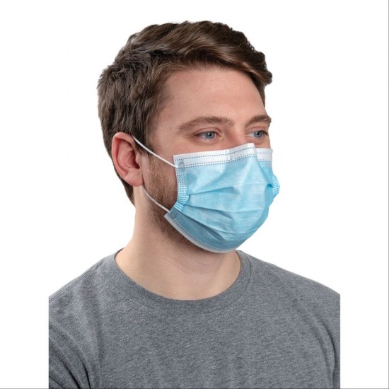 Cutie 50 de Masti Faciale de Uz Medical Tip 1, Global Treat, 3 Straturi si 3 Pliuri, Masca de Protectie, Masca Faciala, Masti de Protectie, Masti Medicale, Masti Protectie Medicale, Masca Medicala, Masca Uz Medical, Masca pentru Fata, Cutie Masti