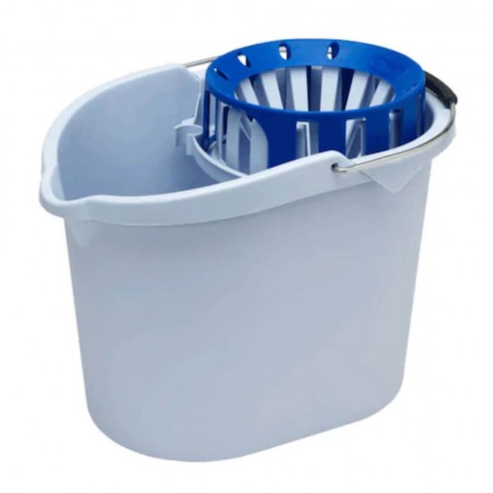 Galeata Mop cu Storcator, 10 L, Polipropilena, Albastra, Galeti Ovale cu Storcator pentru Mop, Galeti Plastic cu Storcator, Galeti 10 Litri pentru Mop, Galeata pentru Curatenie, Galeata pentru Mop, Galeti cu Storcator, Galeata pentru Uz Casnic