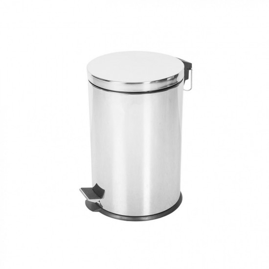 Cos de Gunoi cu Pedala Casa Plastor, 20 L, Inox, Argintiu, Cos cu Pedala, Cos de Gunoi de Inox, Cos Hartie, Cos Gunoi Hartie, Cos Birou, Cos Office, Cosuri Gunoi, Cosuri cu Pedala, Cosuri Gunoi Hartie, Cosuri Birou, Cos din Inox pentru Birou