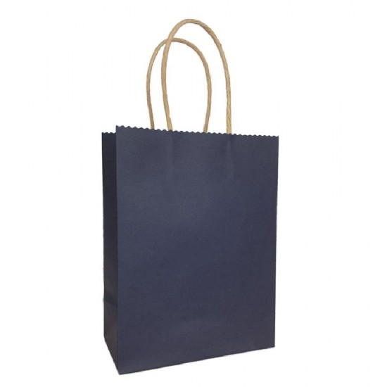 Sacose din Hartie Model Albastru Inchis, 18x9x25 cm, 100 Buc/Bax, Plase pentru Cadouri