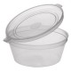 Sosiera cu Capac Atasat din PP, Cantitate 120 ml, 50 Buc/Set, Culoare Transparenta