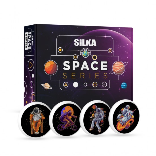 Radiera Pentru Creion, 52x52x10mm, Pvc-free, Nu Lasa Reziduuri, Silka Space - Forma Rotunda - Alba