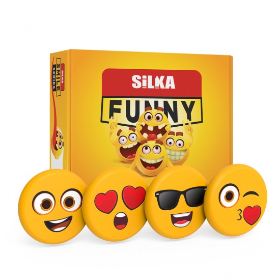 Radiera Pentru Creion, 52x52x10mm, Pvc-free, Nu Lasa Reziduuri, Silka Funny - Forma Rotunda -galbena