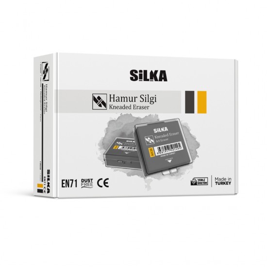 Radiera Maleabila Pt Creion, 40x36x12mm, 100% Cauciuc, Nu Lasa Reziduuri, Silka Kneaded Art-gri Inch