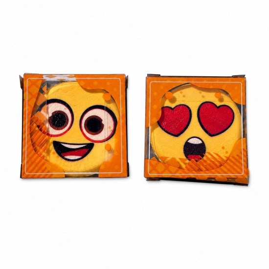 Radiera Pentru Creion Silka Funny Face, Pvc-free, Dimensiune 37x37x10mm, Forma Rotunda, Culoare Galbenanu