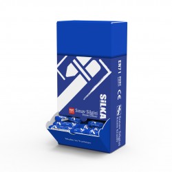 Display Cu Radiere Pt Creion, 44x22x13.5mm, 240buc/display, Silka Exam - Albastre