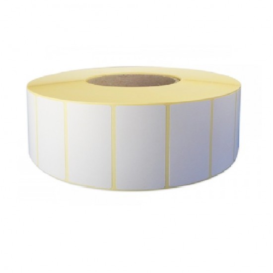 Etichete Semilucioase 70x30 mm, 650 Etc/Rola, Autocolant Semilucios cu Adeziv Permanent