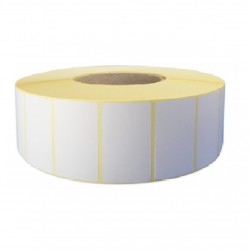 Etichete Semilucioase 70x39 mm, 650 Etc/Rola, Autocolant Semilucios cu Adeziv Permanent