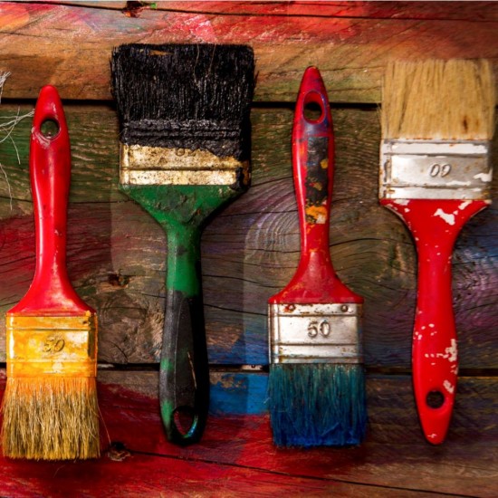 Pensula Profesionala pentru Vopsit Bravo, 25 mm, Fire Sintetice si Naturale, Pensula pentru Vopsea, Pensula de Vopsit, Pensula din FIre, Pensula 25 mm