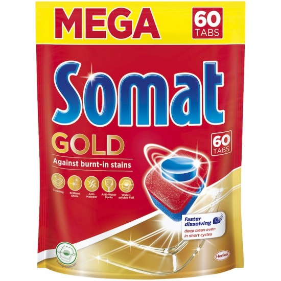 Capsule Pentru Masina De Spalat Vase Somat Gold, 60 Spalari