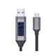 Cablu de Date Micro-USB, cu Afisare Amperaj si Voltaj, 1 Metru, Negru, USB la Micro-USB