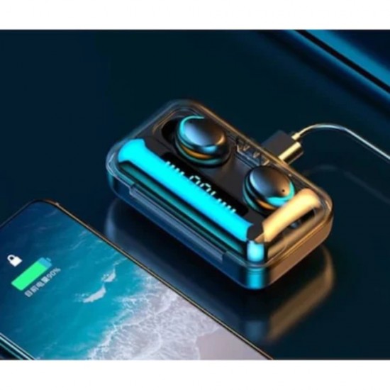 Casti Bluetooth, Audio TWS 5.0 Wireless F9-5, pentru IOS si Android, Culoare Neagra