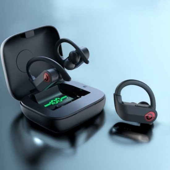 Casti Wireless Over-Ear Q83, Bluetooth 5.0, Cutie Incarcare, Impermeabil IPX4, Anulare Zgomot, Microfon Incorporat, HD Voice, Negre