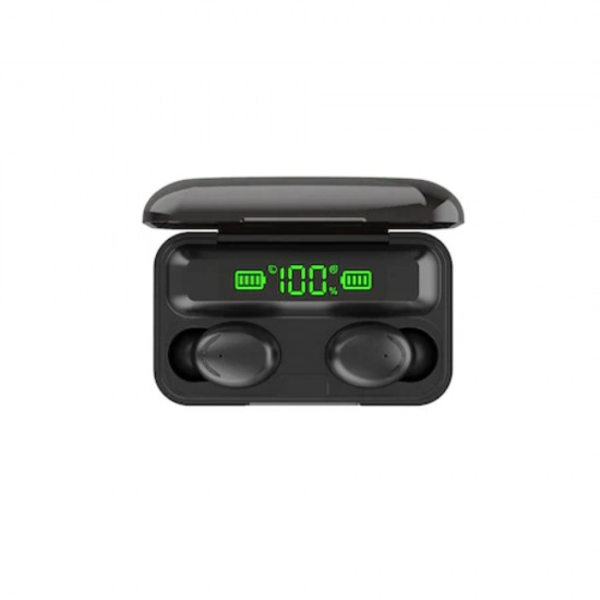 Casti Blueooth 5.0 Wireless, Touch Control, Baterie Externa Inclusa 1200 mAh, Rezistente la apa