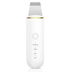 Aparat Peeling cu Ultrasunete pentru Exfoliere si Curatare Faciala, Culoare Alb