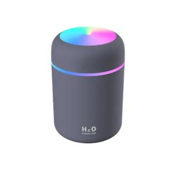 Umidificator Premium Difuser, 2 Moduri de Functionare a Luminilor si a Evaporarii Apei, Aromaterapie, Gri