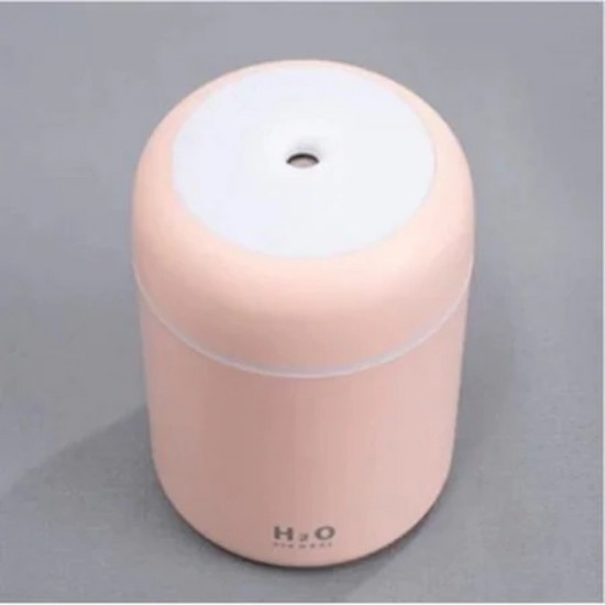 Umidificator Premium Difuser, 2 Moduri de Functionare a Luminilor si a Evaporarii Apei, Aromaterapie, Roz