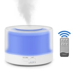 Difuzor de Aroma Terapie, Umidificator, Lampa de Veghe ,700 ml ,Ultrasonic , 7 Culori Cu Telecomanda, Difuzor de Arome si de Ulei Esential
