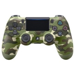 Controller Gamepad Wireless, WAMA, Dualshock, pentru PS4, Conexiune Bluetooth, Difuzor Incorporat, Baterie Incorporata Re-Incarcabila 800mAh, Verde Camuflaj