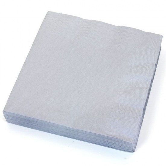 Servetele Albe din Hartie 25x25 cm, 100 Buc/Pachet - Servetele Simple si Clasice