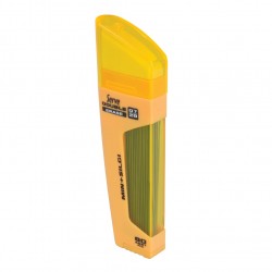 Serve Double Erase, Mine Creion 2b + Radiera, 80 Mine X 0.7 Mm, Corp Galben Fluorescent