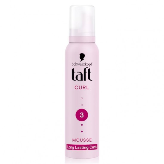 Spuma Modelatoare Taft Curl, Pentru Par Cret Sau Cu Bucle, Nivel Fixare 3, Formula Vegana, 200 Ml