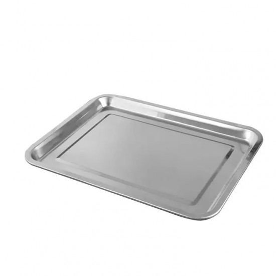 Tava Inox Pentru Servire Dreptunghiulara, Dimensiuni 22x32 Cm, Culoare Argintiu