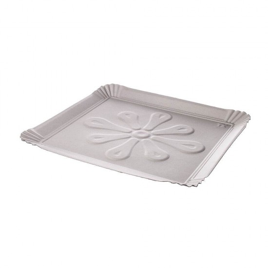 Tavite Albe T12 din Carton Duplex, 100 Buc/Set, 24x34 cm, 450 g/mÂ², Platouri Cofetarie, Platouri pentru Desert, Platouri pentru Deserturi, Platouri Albe, Platouri Albe Carton, Platouri Carton Duplex, Tavite Albe, Set Tavite Albe