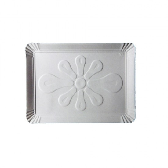 Tavite Albe T6 din Carton Duplex 350 g/mÂ², 19.5x14cm, 100 Buc/Bax - Platouri Cofetarie