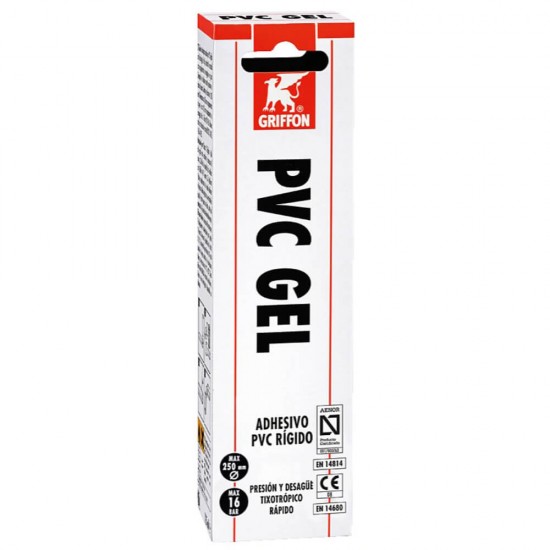 Adeziv Tixotropic Rapid PVC GRIFFON, 125 ml, Gel Adeziv pentru Tevi din PVC, Adeziv de PVC, Adeziv Gel pentru PVC, Adeziv Rapid pentru PVC, Adeziv Gel pentru Materiale PVC, Gel pentru Lipit PVC