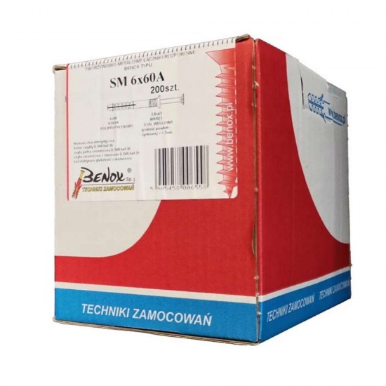Set 200 Buc, Diblu cu Asamblare Rapida Tip YP 6x60 mm